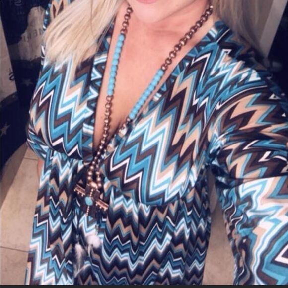 Rustic west chevron dress - Picture 3 of 8